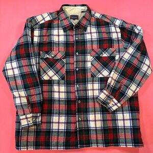 Vintage 1990s double lined flannel medium weight warm button up vintage flannel